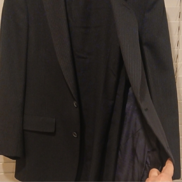 Christian Dior Midnigth Blue Pinstripe Full Suit Size 40R Pants 32 Used - Picture 5 of 5